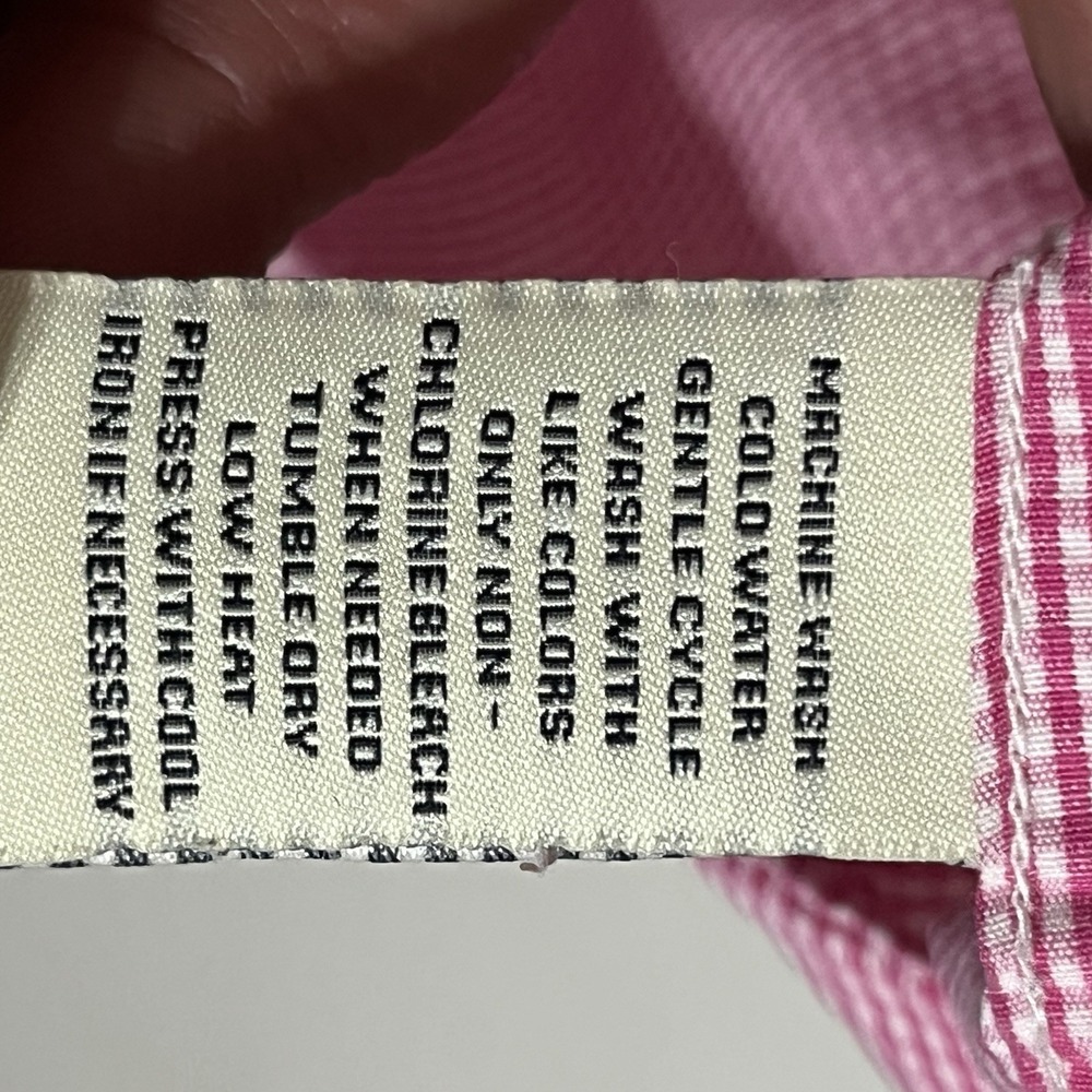 VTG Ralph Lauren Shirt Mens Polo Jeans Button Down Gingham Plaid Pink White XXL - Picture 6 of 11